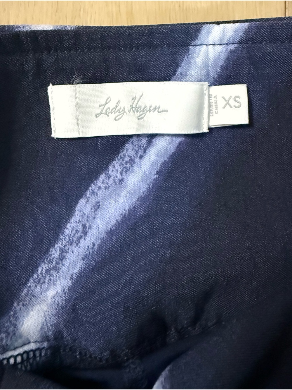 Lily Hagen Women’s Navy and White Diagonal Stripe Skirt - Picture 3 of 4